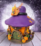 Pumpkin Witch Cottage - Halloween Decoration - Image 1