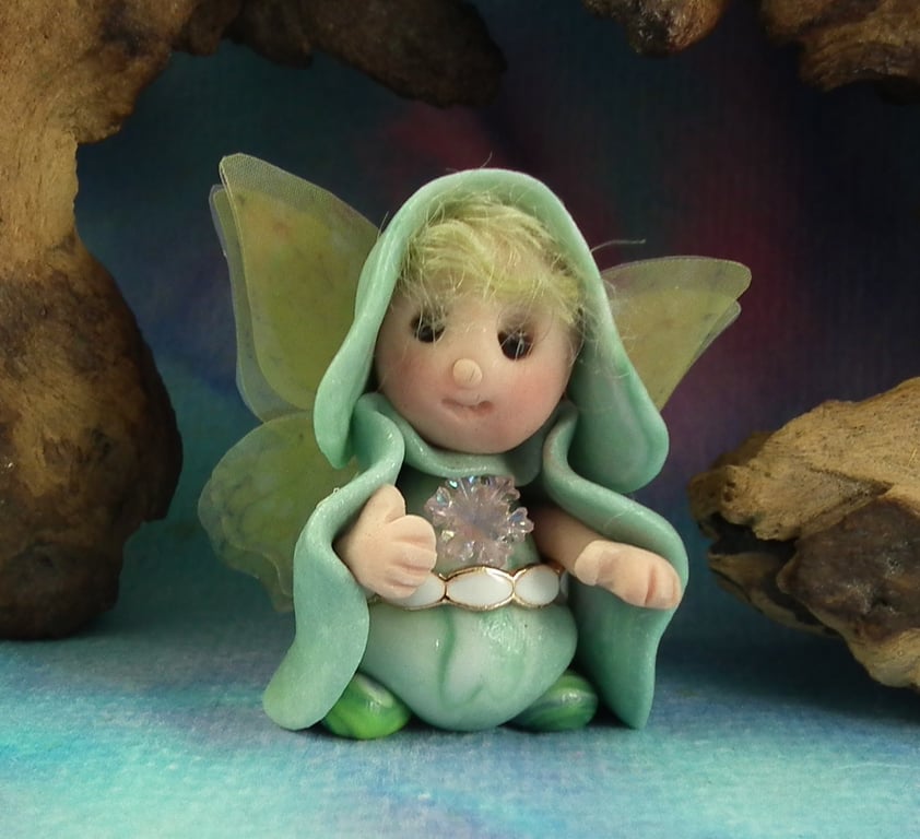 Tiny Winged Spry-Gnome 'Flitch' OOAK Sculpt by Ann Galvin