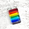 Fused Glass Rainbow Bookmark or Light Catcher