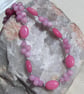 Pink Morganite Crystal Gemstone Statement Beaded Necklace "Sweet Rose" - Image 2
