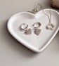 Set of 2 Large & Small Grey Heart Trinket Trays - Image 5
