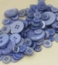 40g Mixed Blue Buttons