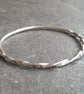 Sterling silver half twist bangle, Spiral jewellery - Image 6