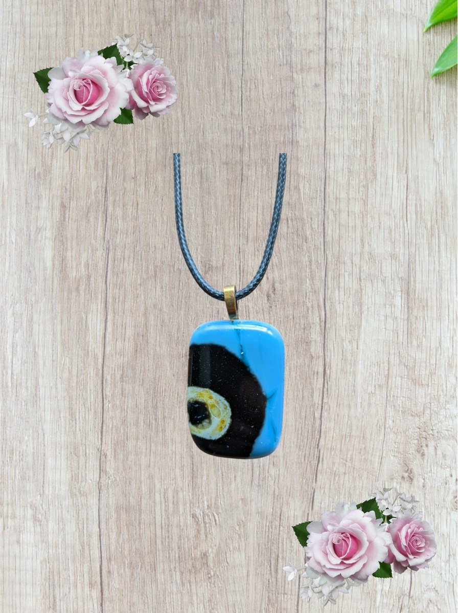 Glass Fused Pendant - Blue