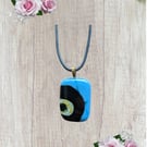 Glass Fused Pendant - Blue