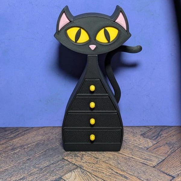 Mini Cat Drawers: 3D Printed Kawaii Trinket & Jewelry Storage