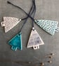 Set of four ceramic tree decorations  - Image 1