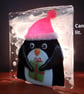 Handmade Fused Glass 'Christmas Penguin' T Light Holder - Image 3