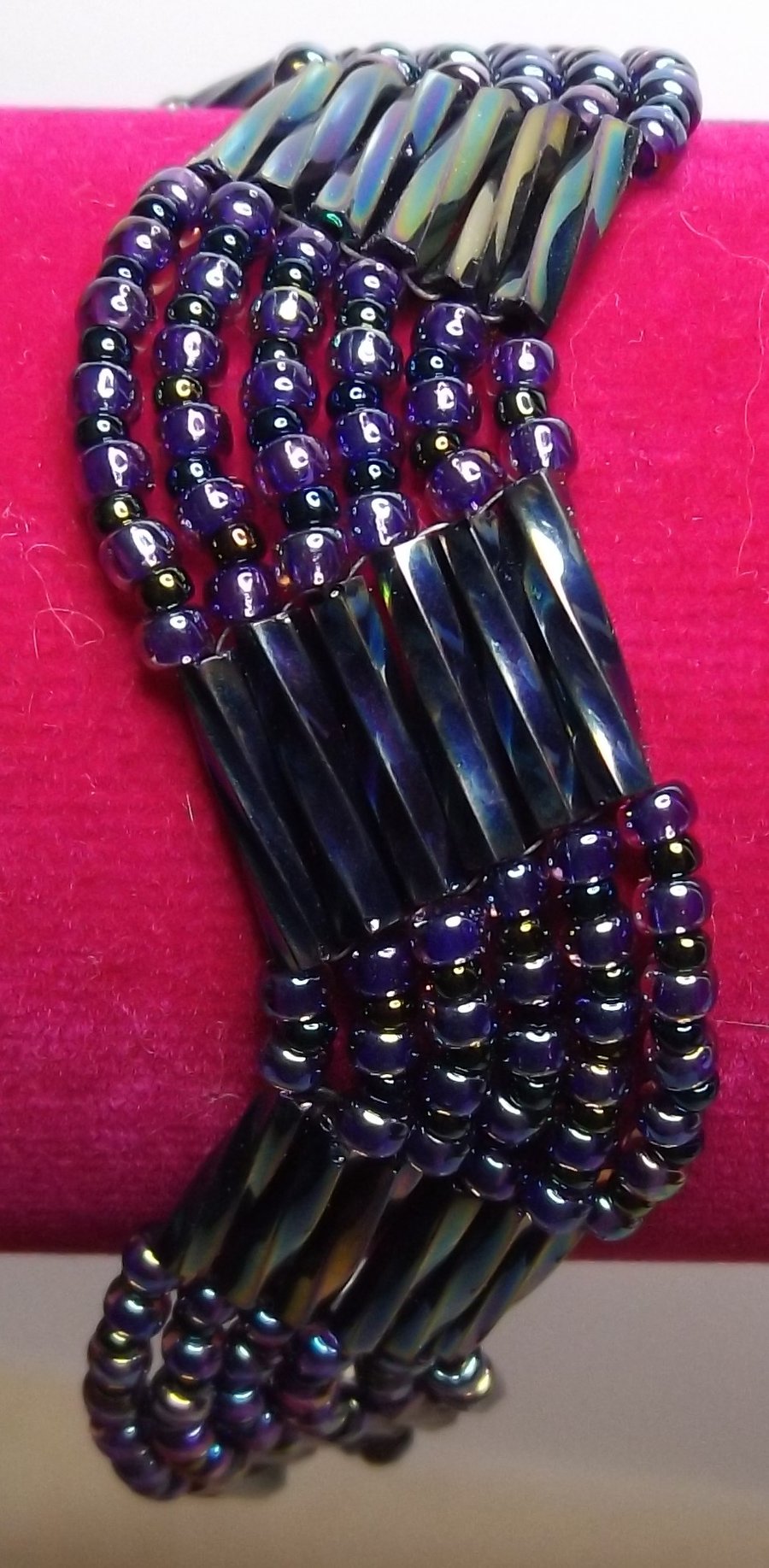 Multi coloured Seed Beaded Bracelet 