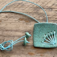 REDUCED Handmade Ceramic Statement Pendant Necklace