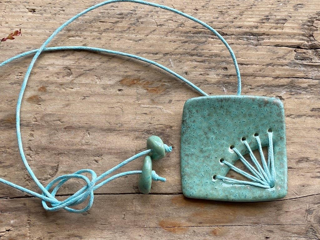 REDUCED Handmade Ceramic Statement Pendant Necklace