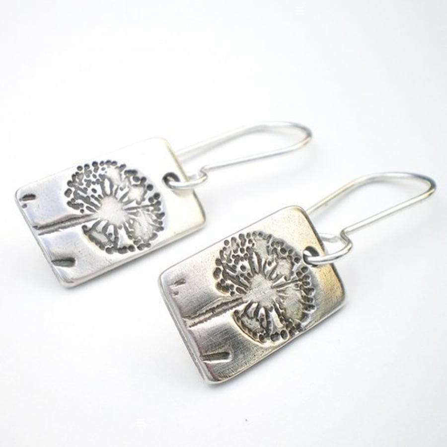Dandelion Wish Silver Earrings