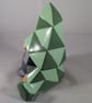 Two Tone Green Ceramic Facet Shaped Garden Gnome Gonk Ornament Decoration. - Image 2