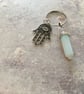 Opalite Point & Hamsa Hand Keyring - Image 1