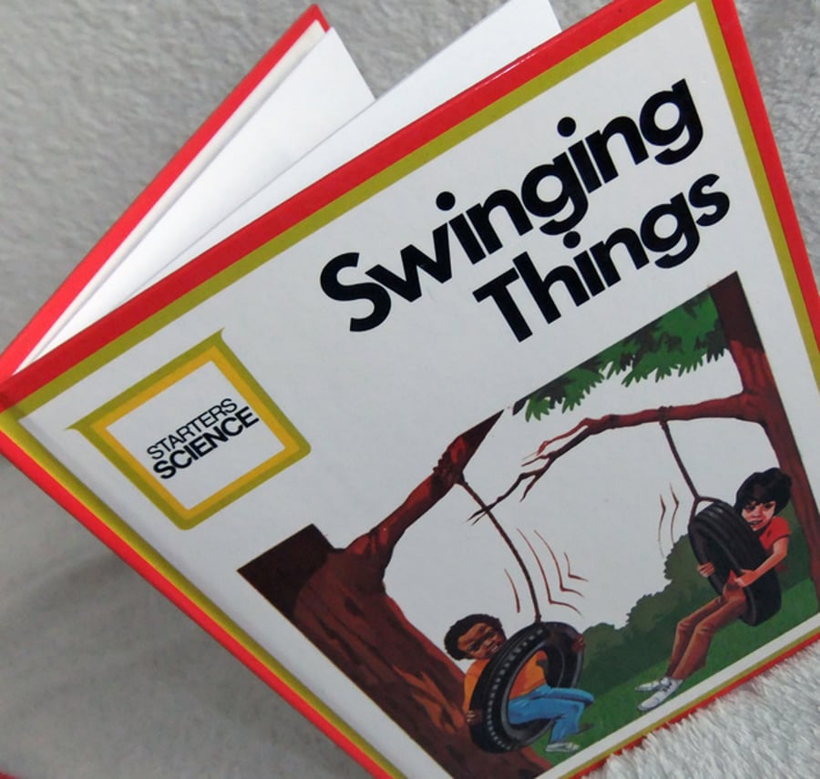 Notebook “Swinging Things” made from 1970s children’s book