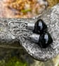 Black onyx and oxidised silver earrings - Image 5
