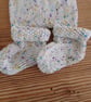Handmade baby cardigan, hat and bootees set for 0-3 months. - Image 2