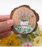 Lavender hand-painted log slice magnets, Lavender gift - Image 2