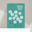 2026 Floral Wall Calendar – Hand-Illustrated Botanical Designs