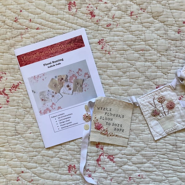 Paper Pattern for Floral Bunting 
