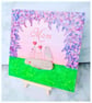 Seaglass and driftwood canvas "MOM" - Image 3