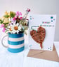 willow heart anniversary card FREE UK POSTAGE 