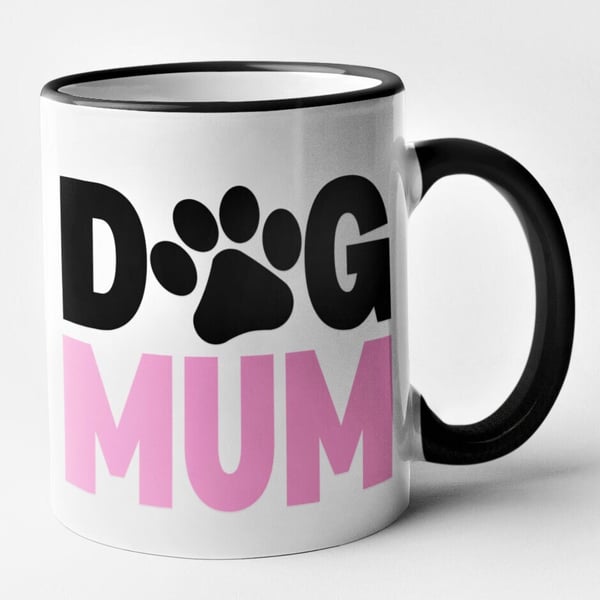Dog Mum Mug Paw Print Cute Mum Animal Pet Lover Birthday Christmas Gift 