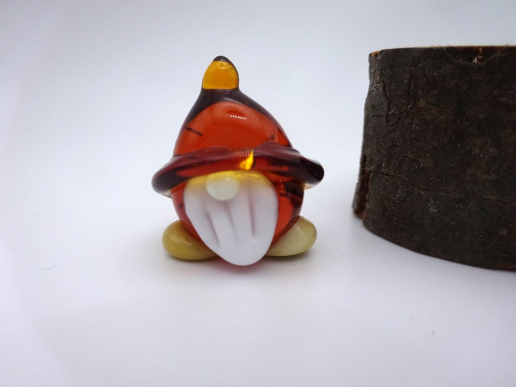 small glass gnome
