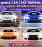 Any Car Themed CUSTOM Light Up Edible Cake Toppers by Big Sals (WAFER OR ICING)