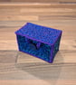Business card holder - button closure with purple, blue, and green pattern - Image 2