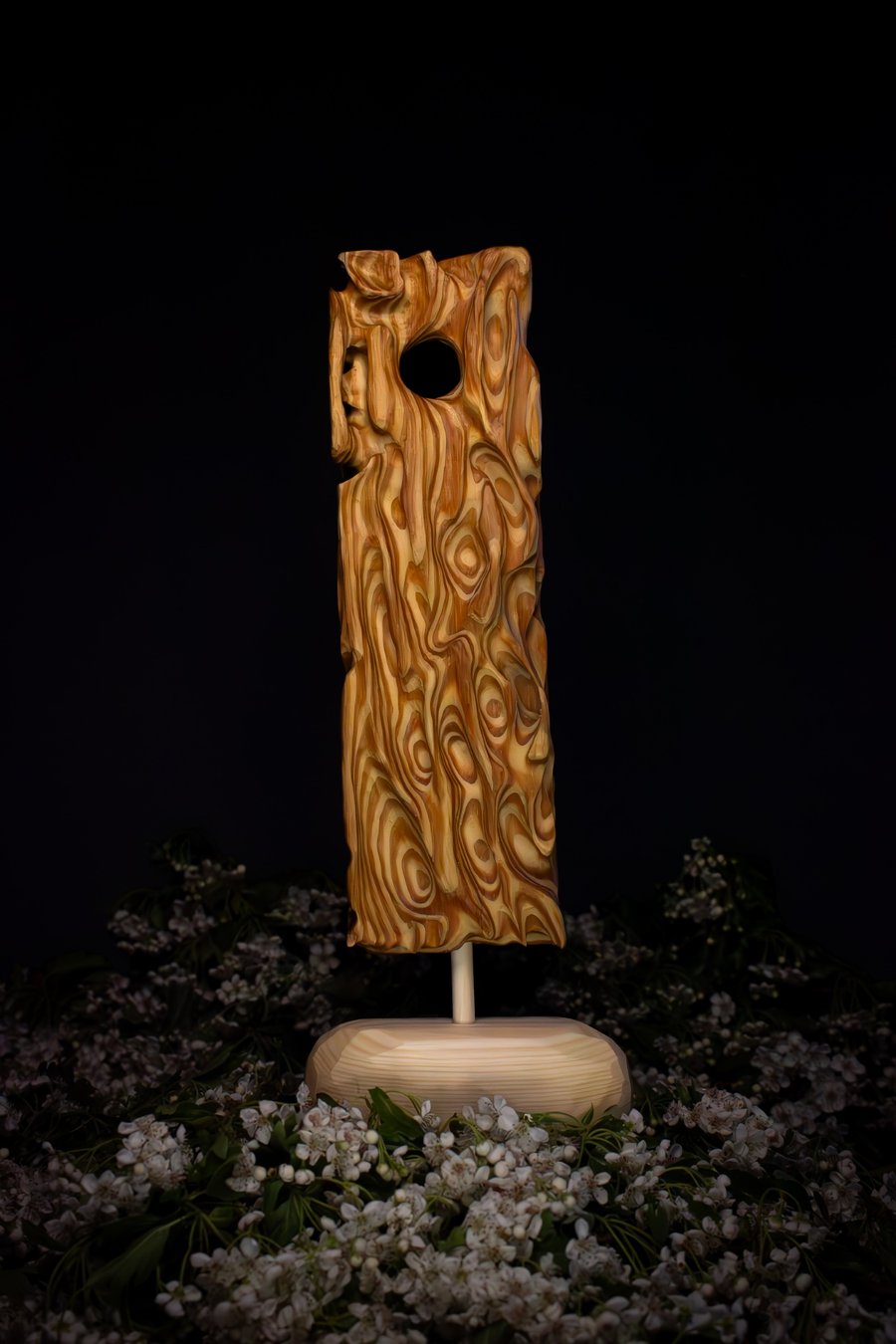 "Sediment" - abstract wooden sculpture 