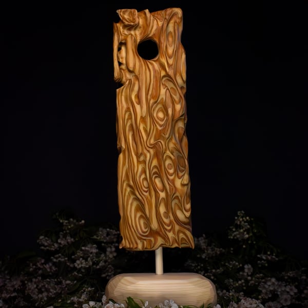 "Sediment" - abstract wooden sculpture 