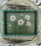 Daisy hand-painted wooden Tea tray, jewellery tray