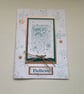  CHRISTMAS CARDS,( pack of 4, large ) Copper and teal . ' Believe '. Santa.  - Image 4