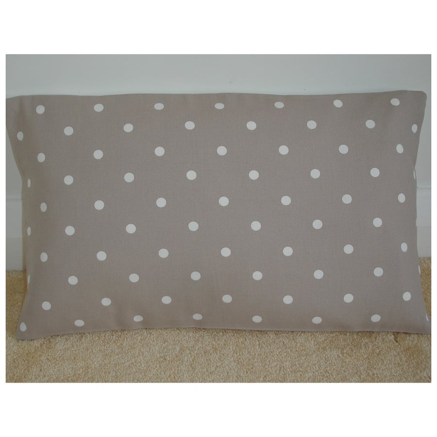 Tempur Travel Pillow Cover SMALL Polka Dots Beige Spots 16x10 