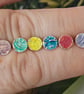 Fine silver and enamel stud earrings 