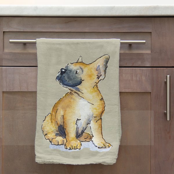 French Bulldog Tea Towel