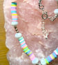 Cowrie Shell Multicolour Rainbow Pastel Beaded Necklace 16-18 Inch - Image 5