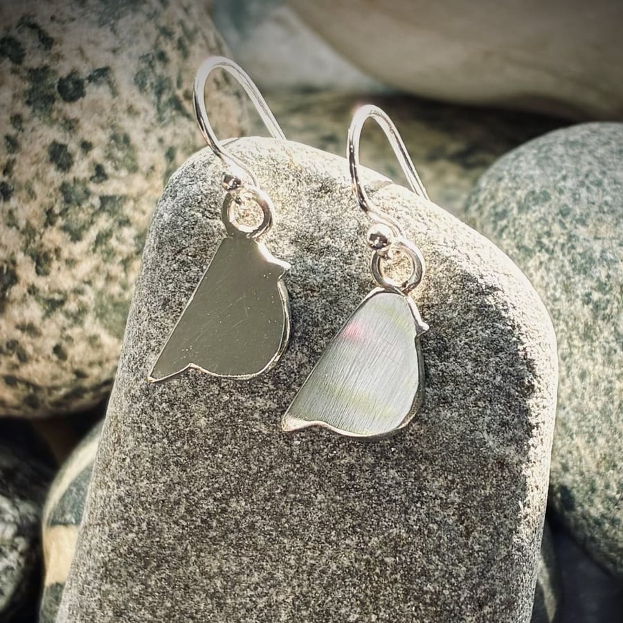 Silver birdy earrings
