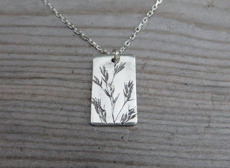 Grass Print Necklace