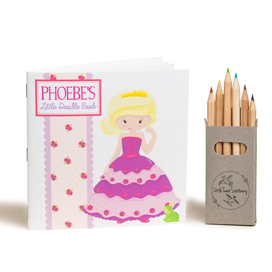 Personalised Princess Doodle Book