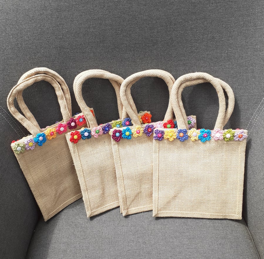 Reserved for Cristina. Flowery Reusable Gift Bag (Small)