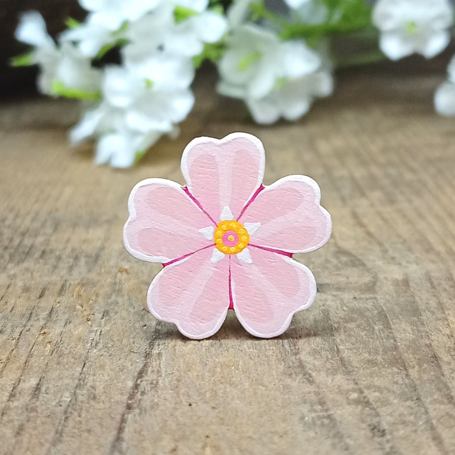 Pink Forget Me Not Pin, Handmade Bereavement Gift, Miss You Gift, Funeral Favour