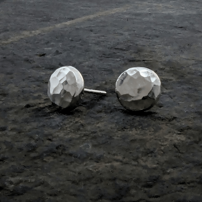 STERLING SILVER 4 mm Studs Earrings, Handmade Urban Jewellery