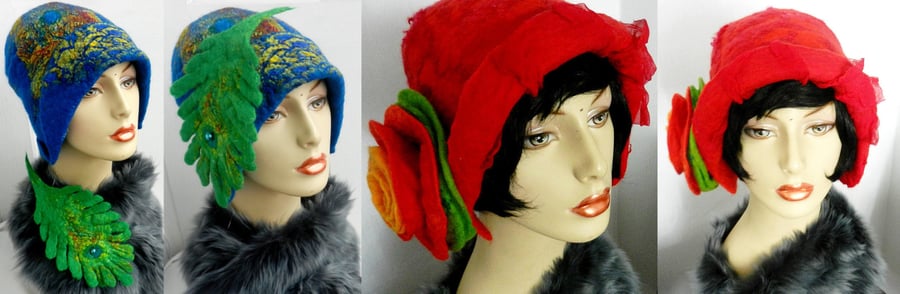  Hand Felted Wool hat