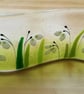 Fused Glass Snowdrop Ornament: Freestanding Spring Flower Art - Image 9