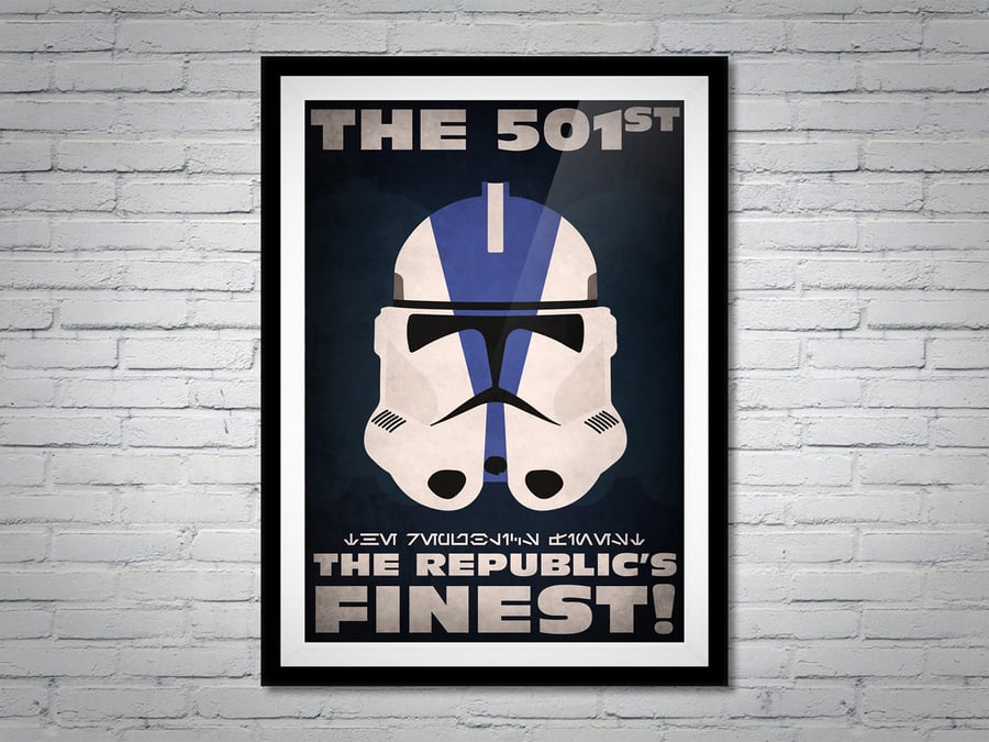 Star Wars Galactic Republic Propaganda 501st Movie Poster Print Wall Art Gift
