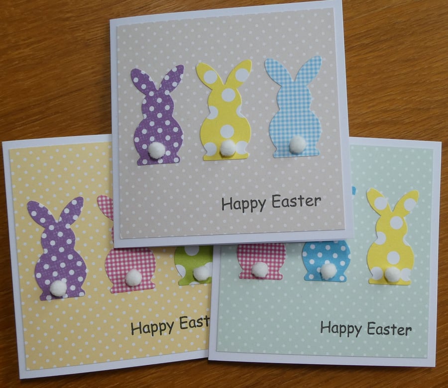 Pack of 3 Bunny Easter Cards