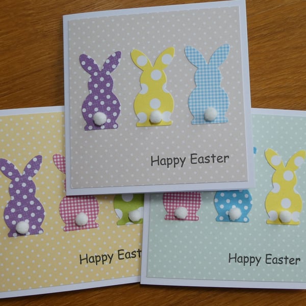 Pack of 3 Bunny Easter Cards