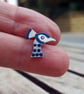 Peacock earrings, animal gifts, enamel jewellery, hand painted - Image 3